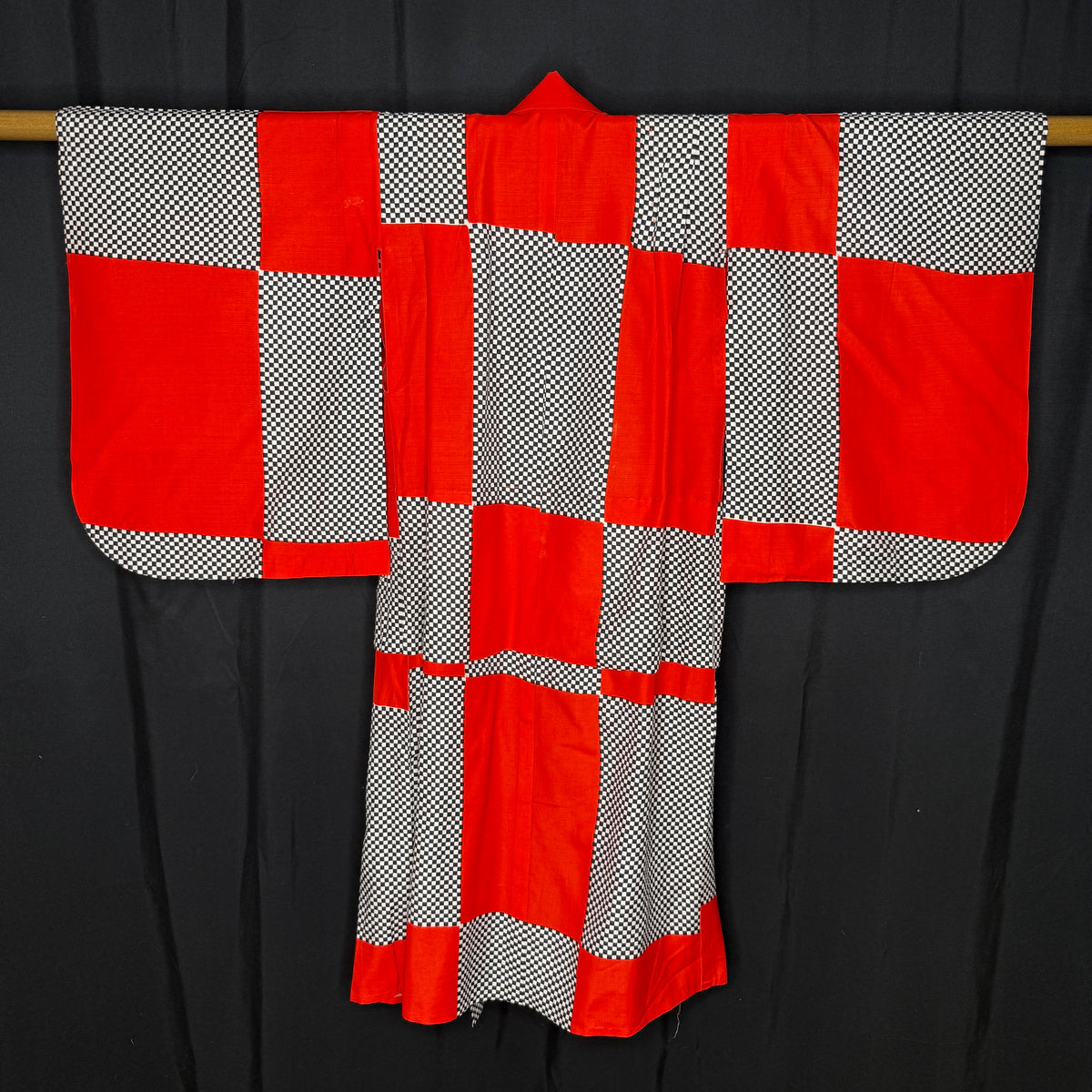 "Checkerboard Chic" Vintage Girl's Kimono