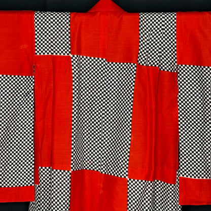 "Checkerboard Chic" Vintage Girl's Kimono