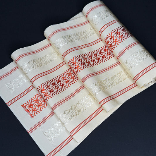 "Hakata - Red on White" Vintage Obi BOLT