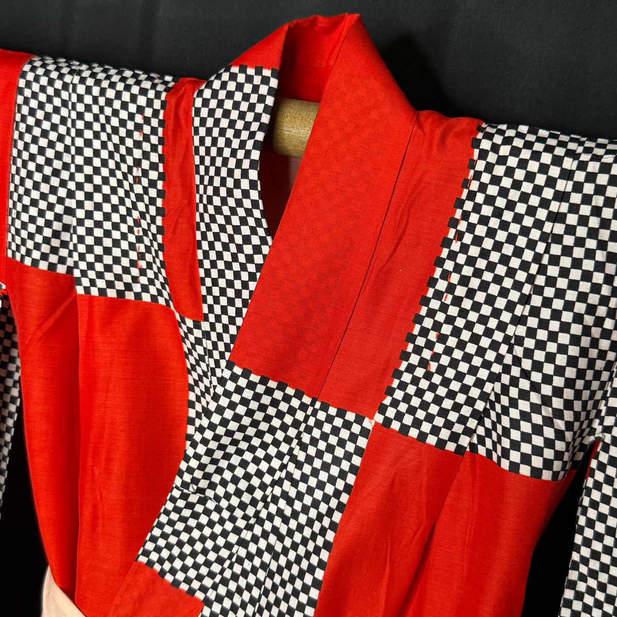 "Checkerboard Chic" Vintage Girl's Kimono