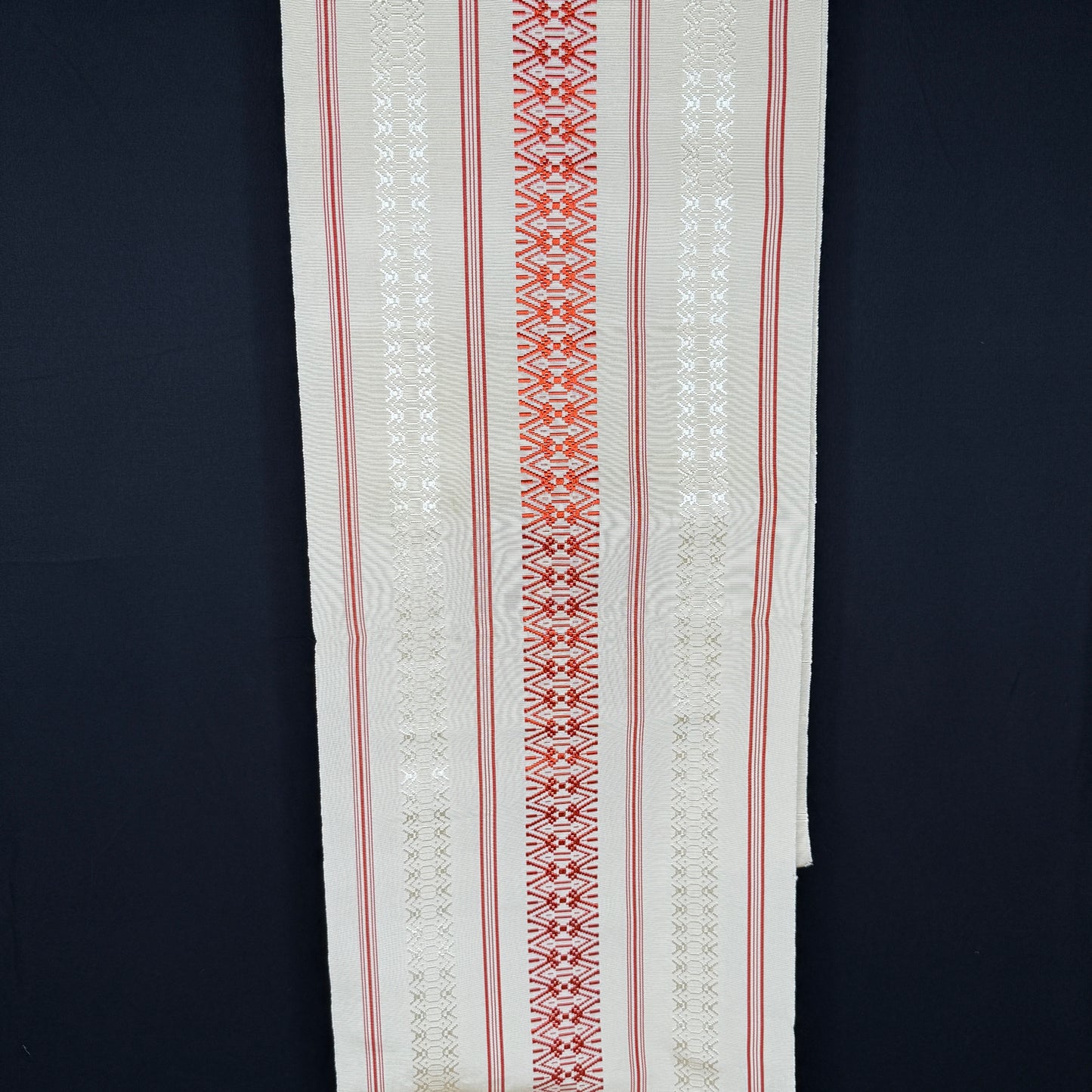 "Hakata - Red on White" Vintage Obi BOLT