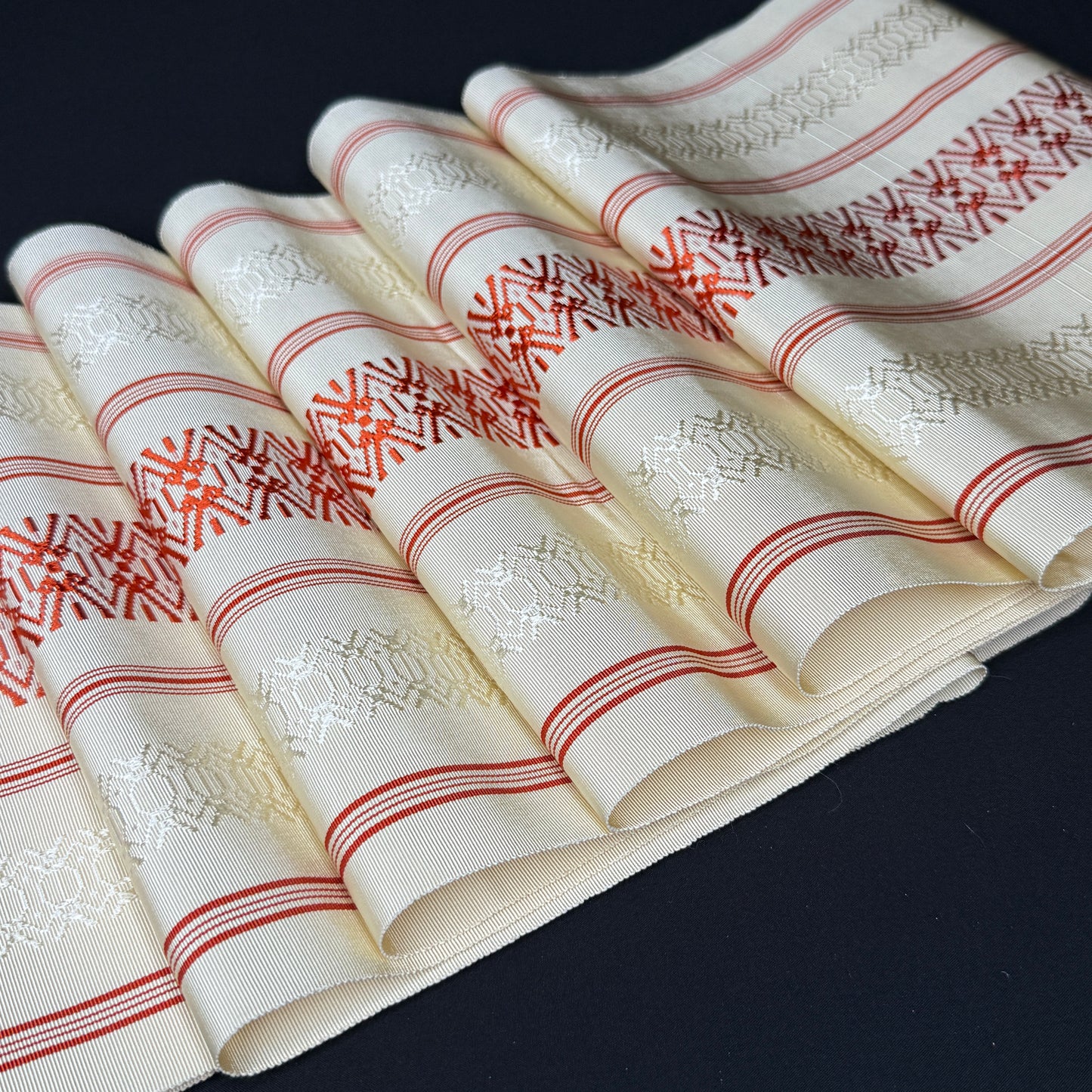 "Hakata - Red on White" Vintage Obi BOLT