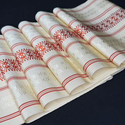 "Hakata - Red on White" Vintage Obi BOLT