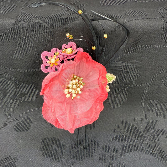 "Luna Rouge" Vintage Kanzashi Hair Pin