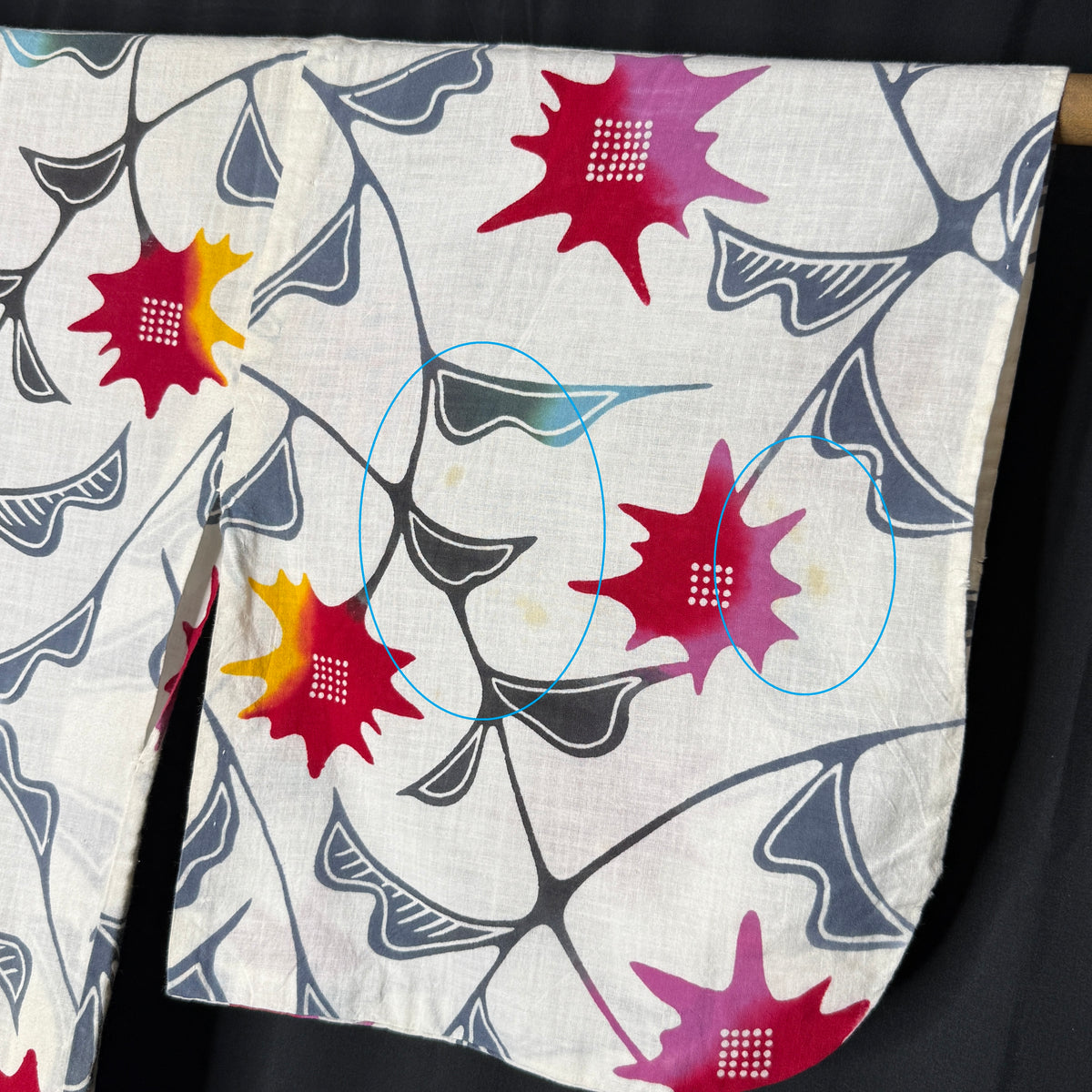 "Starburst Flowers" Vintage Teen Girl's Yukata Kimono