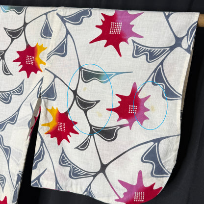 "Starburst Flowers" Vintage Teen Girl's Yukata Kimono