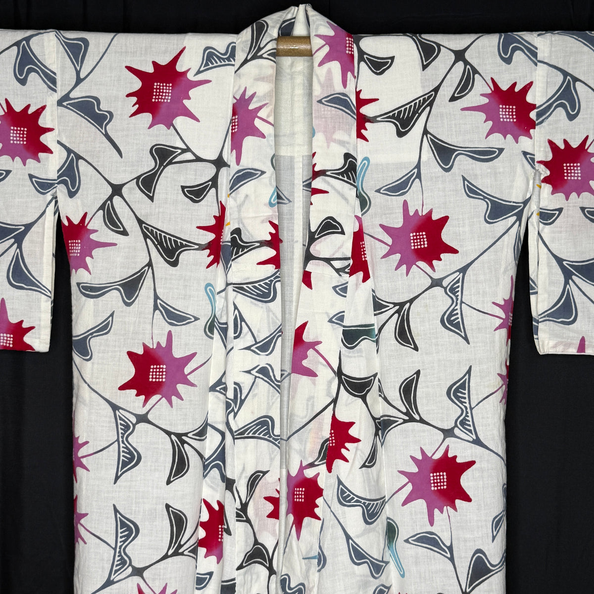 "Starburst Flowers" Vintage Teen Girl's Yukata Kimono