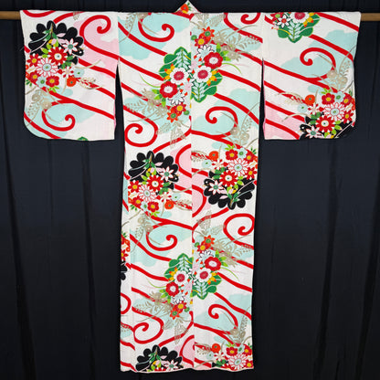 "Garden Gala" Vintage Teen Girl's Kimono