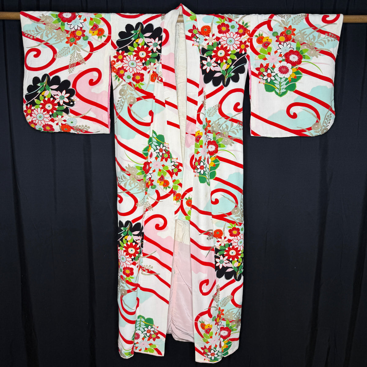 "Garden Gala" Vintage Teen Girl's Kimono