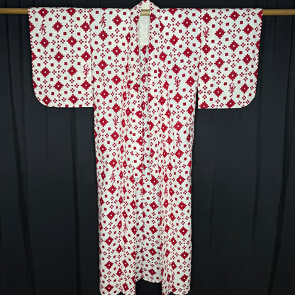 "Fortune Red" Vintage Teen Girl's Yukata Kimono