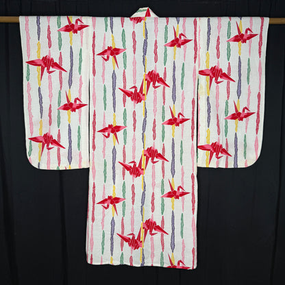 "Rainbow Flight" Vintage Girl's Yukata Kimono