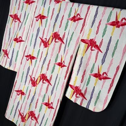 "Rainbow Flight" Vintage Girl's Yukata Kimono