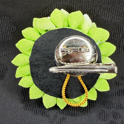"Lemon Meringue" Vintage Kanzashi Hair Clip