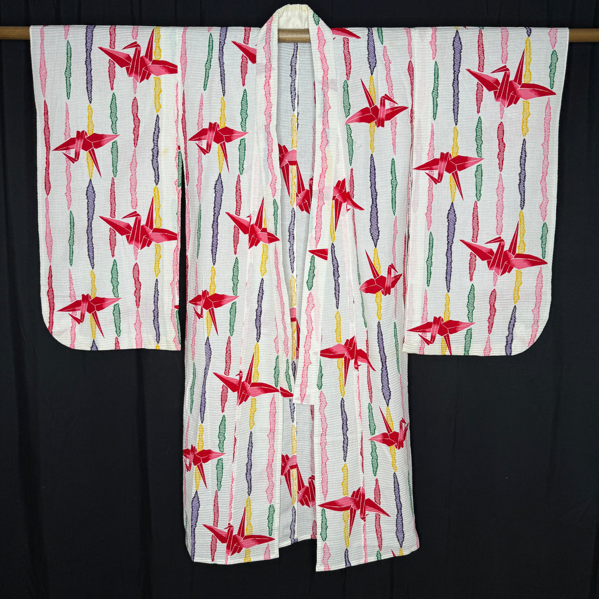"Rainbow Flight" Vintage Girl's Yukata Kimono