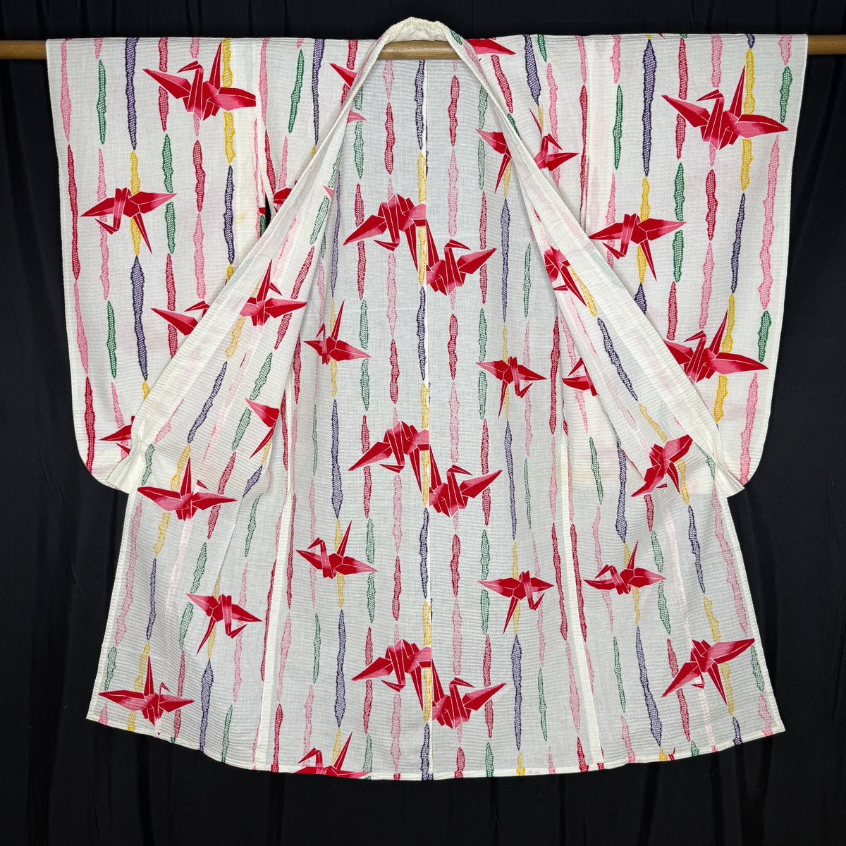 "Rainbow Flight" Vintage Girl's Yukata Kimono