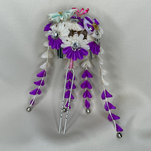"Wisteria Waltz" Vintage Kanzashi Hair Stick