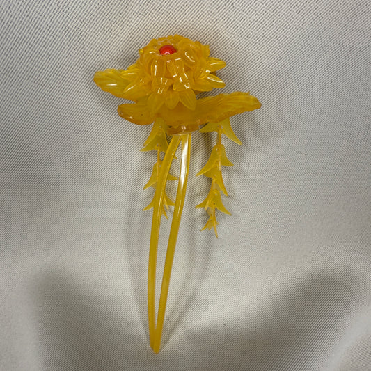 "Golden Chrysanthemum" Vintage Kanzashi Hair Stick