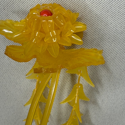 "Golden Chrysanthemum" Vintage Kanzashi Hair Stick