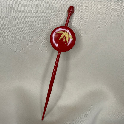 "Crimson Bamboo" Vintage Kanzashi Hair Stick