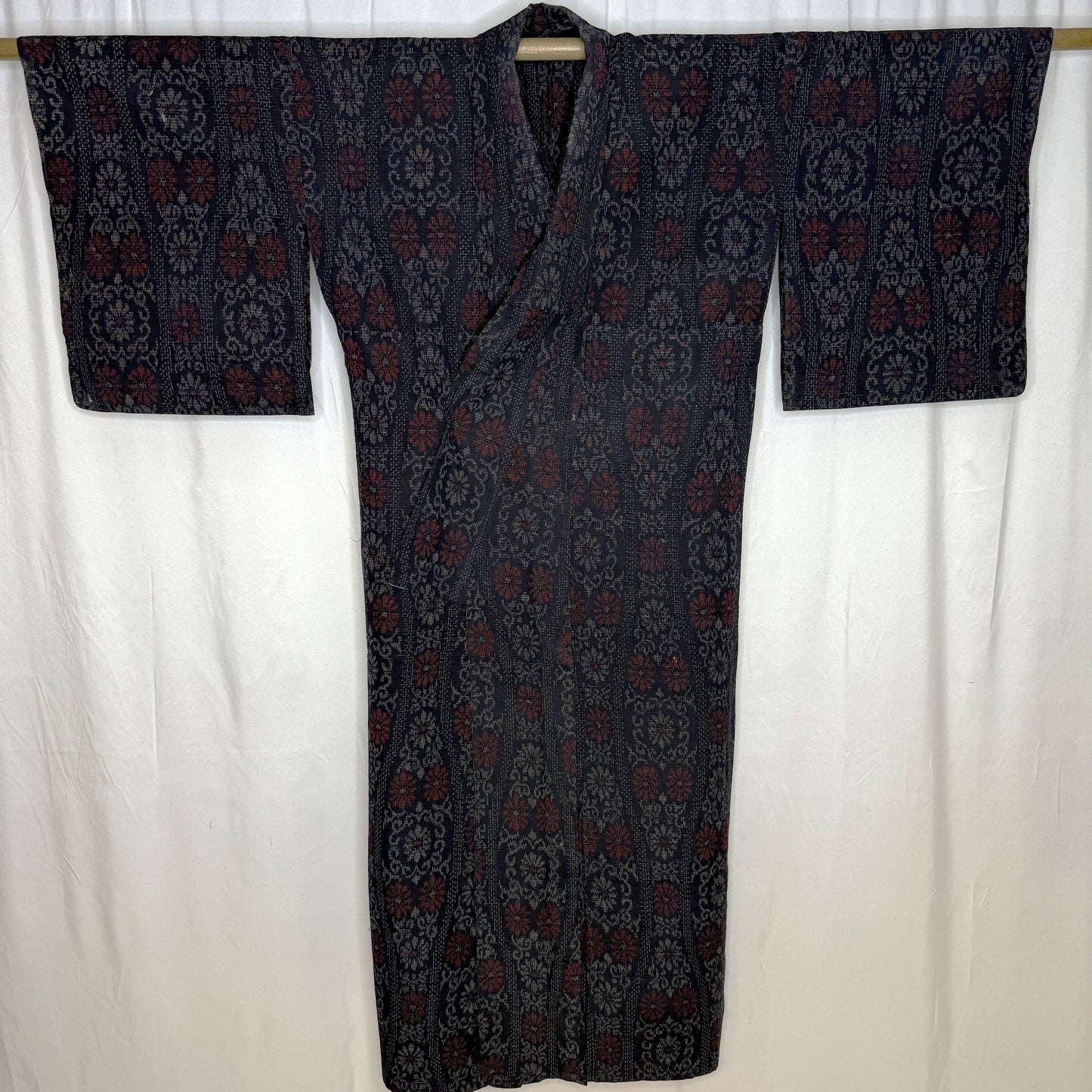 "Tatewaku Ikat" Vintage Casual Kimono