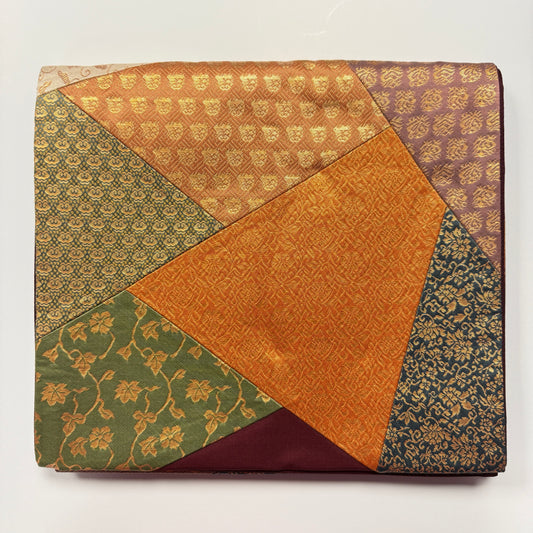 "Burgundy Mosaic" Fukuro Obi