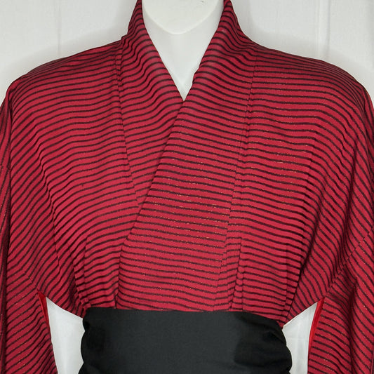 "Cabaret Stripes" Vintage Casual Kimono