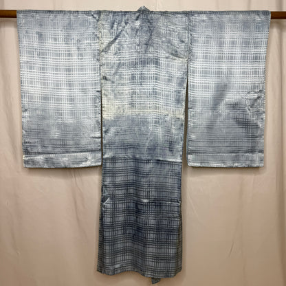 "Geometric Grid" Boy's Indigo Underkimono