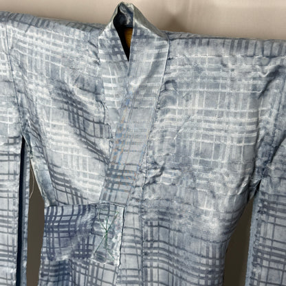 "Geometric Grid" Boy's Indigo Underkimono