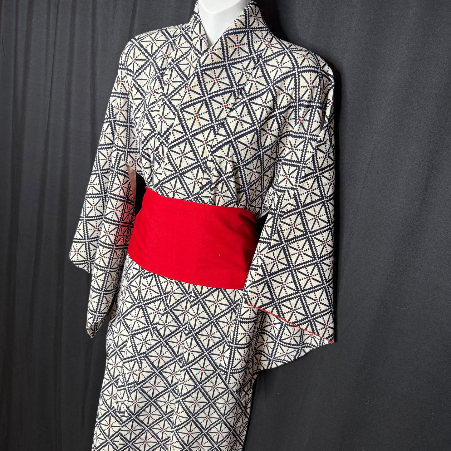 "Geometry Gal" Vintage Casual Kimono