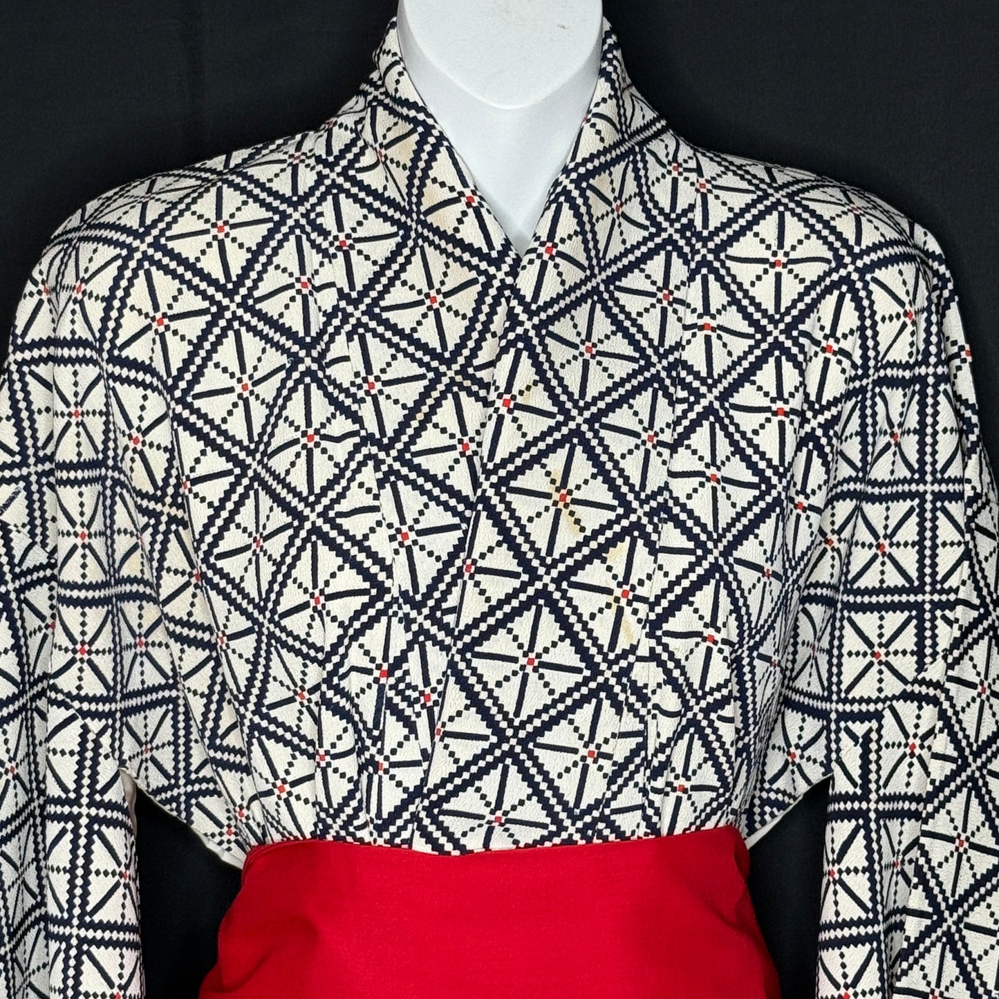 "Geometry Gal" Vintage Casual Kimono