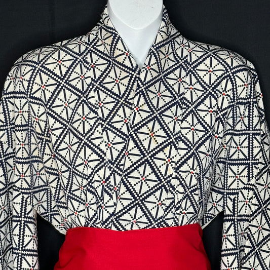 "Geometry Gal" Vintage Casual Kimono