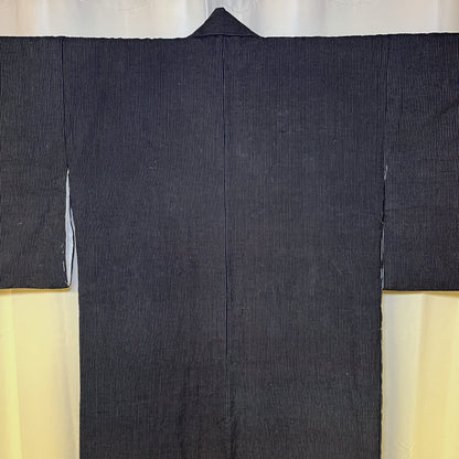 "Padded Pinstripes" Vintage Indigo Kimono