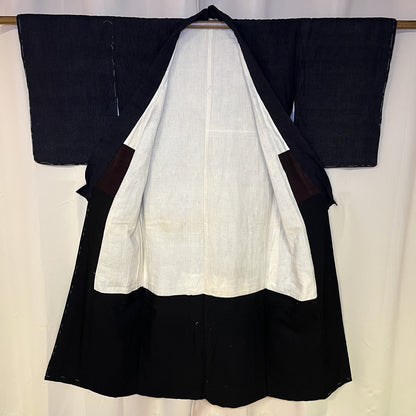 "Padded Pinstripes" Vintage Indigo Kimono