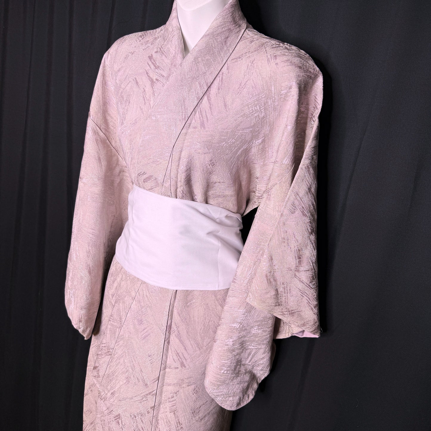 "Silver and Pink" Vintage Casual Kimono