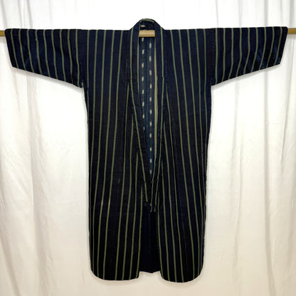 "Green Stripes" Vintage Child's Kimono