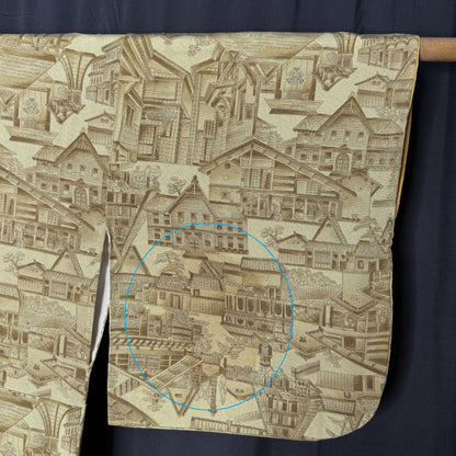 "Architecture" Vintage Kimono