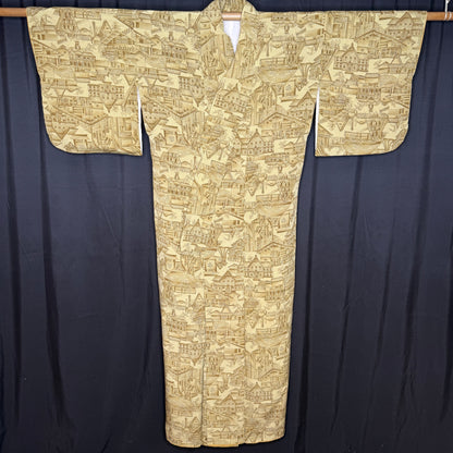 "Architecture" Vintage Kimono