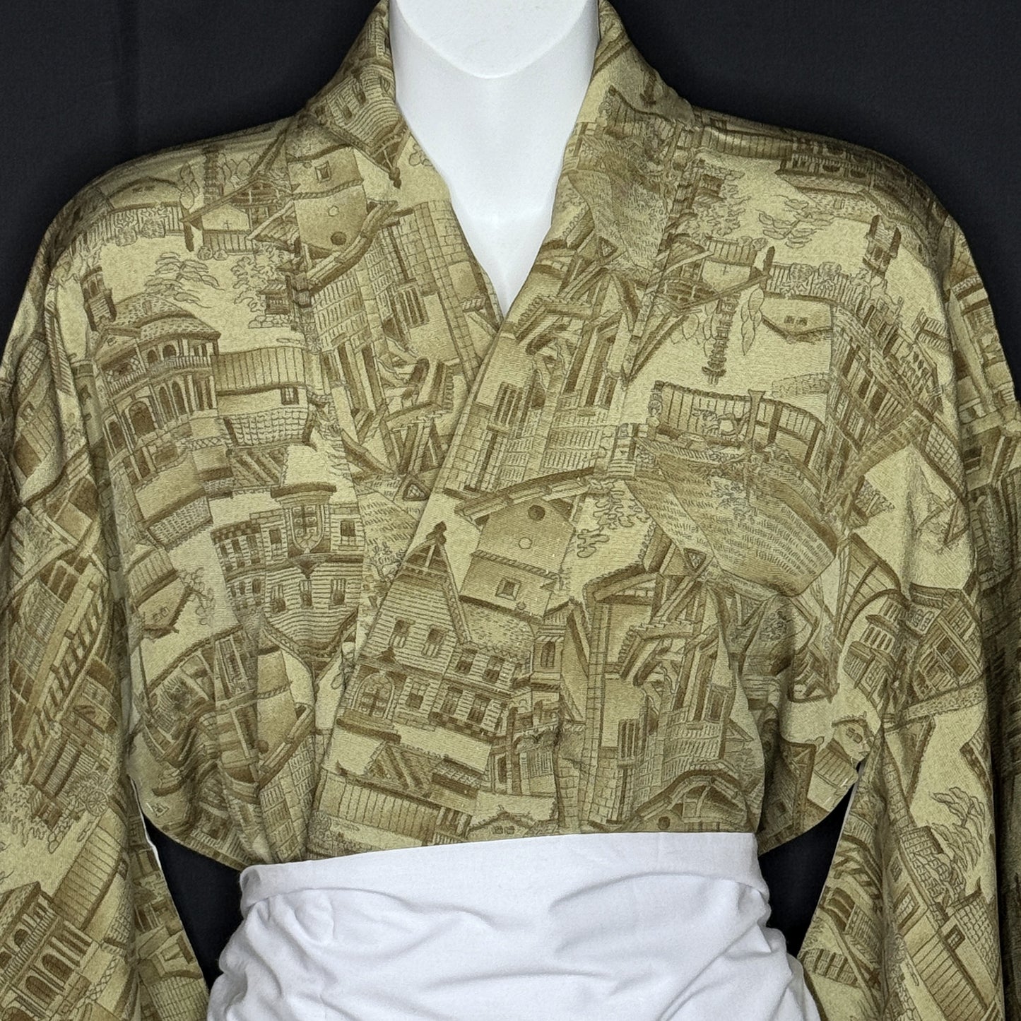 "Architecture" Vintage Kimono