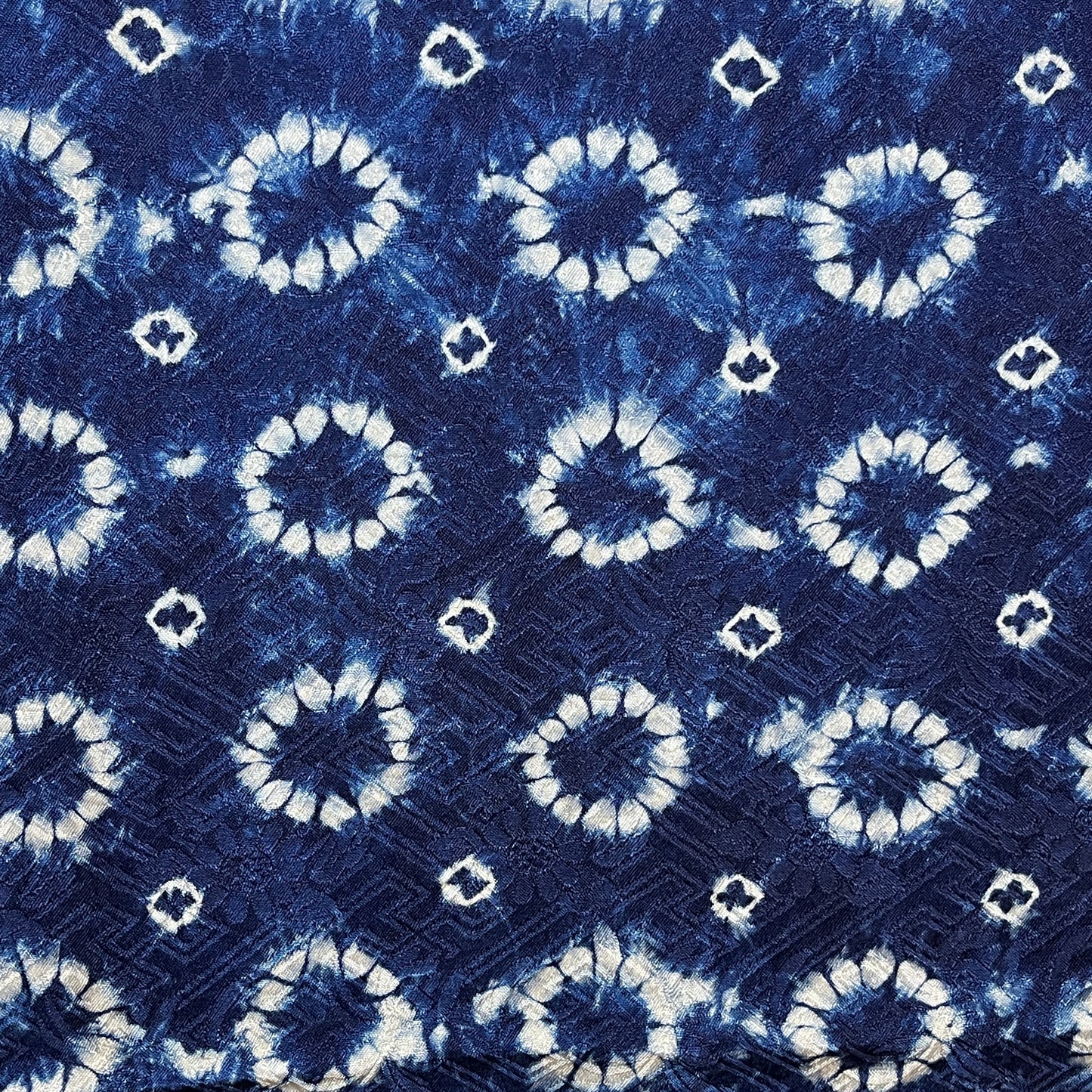 "Shibori Rings" Indigo Scarf