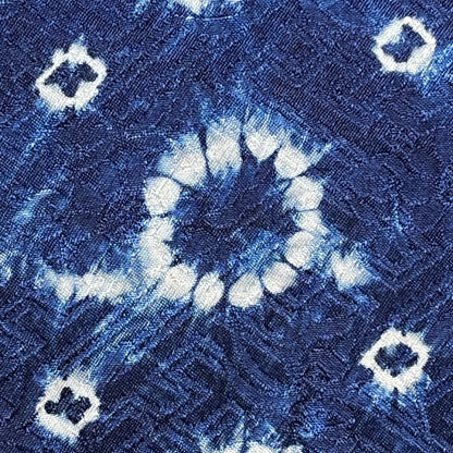 "Shibori Rings" Indigo Scarf