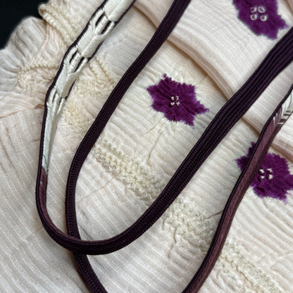 "Purple Blooms" Obiage Obijime Set