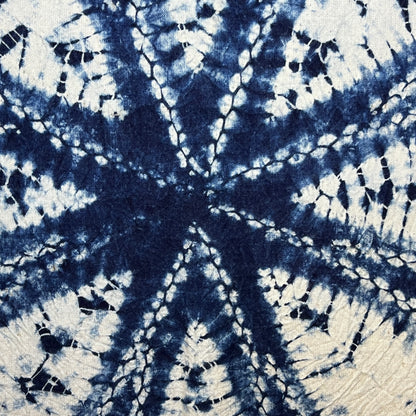 "Circles" Indigo Shibori Tapestry