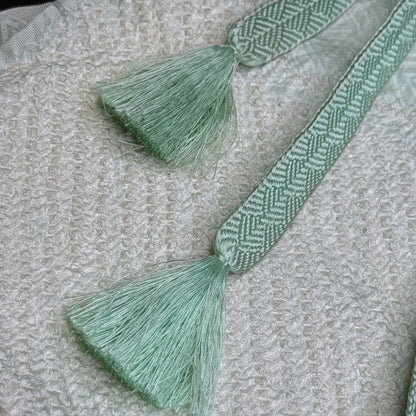 "Sea Glass Shibori" Obiage Obijime Set