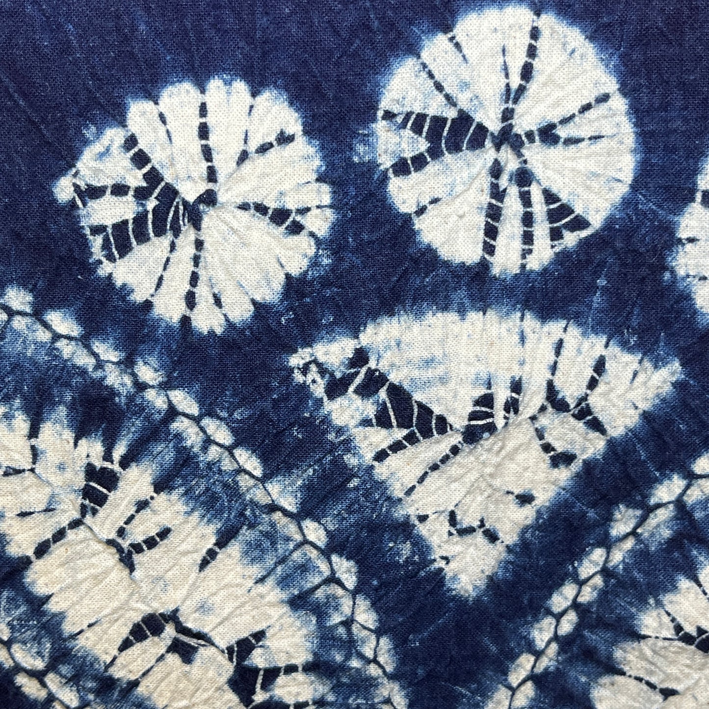 "Circles" Indigo Shibori Tapestry