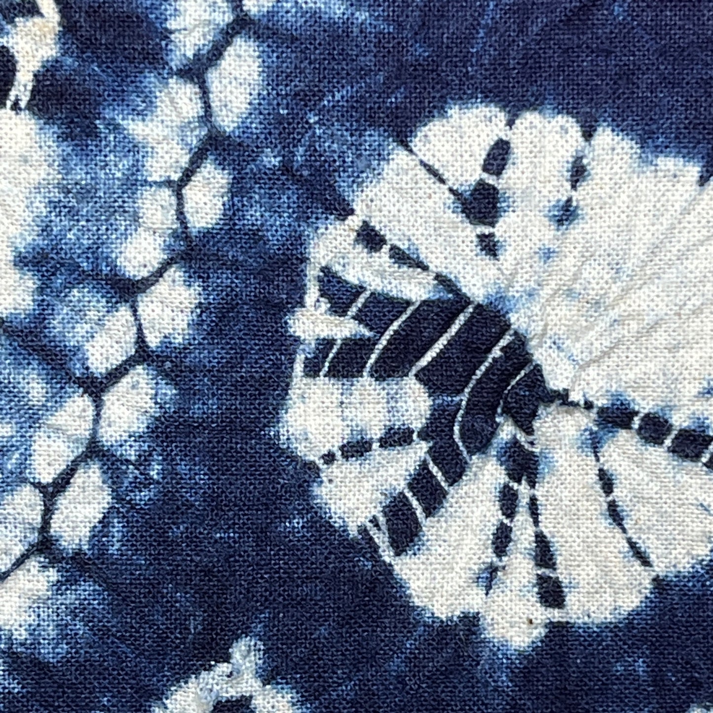 "Circles" Indigo Shibori Tapestry