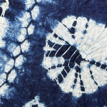 "Circles" Indigo Shibori Tapestry