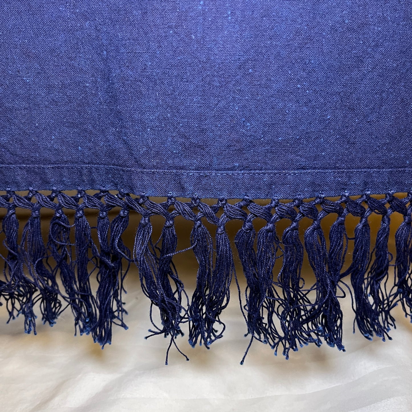 "Triangles" Indigo Shibori Tapestry