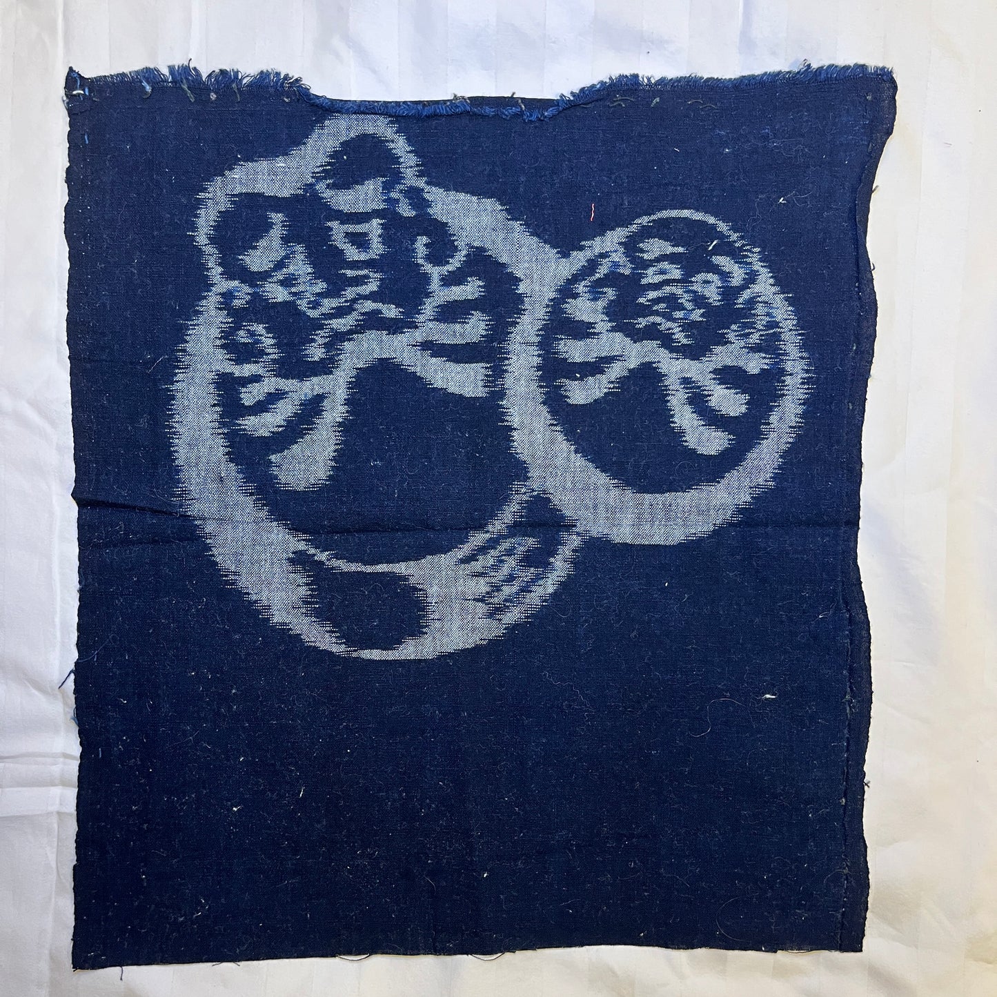 "Daruma Pair" Vintage Indigo Fabric