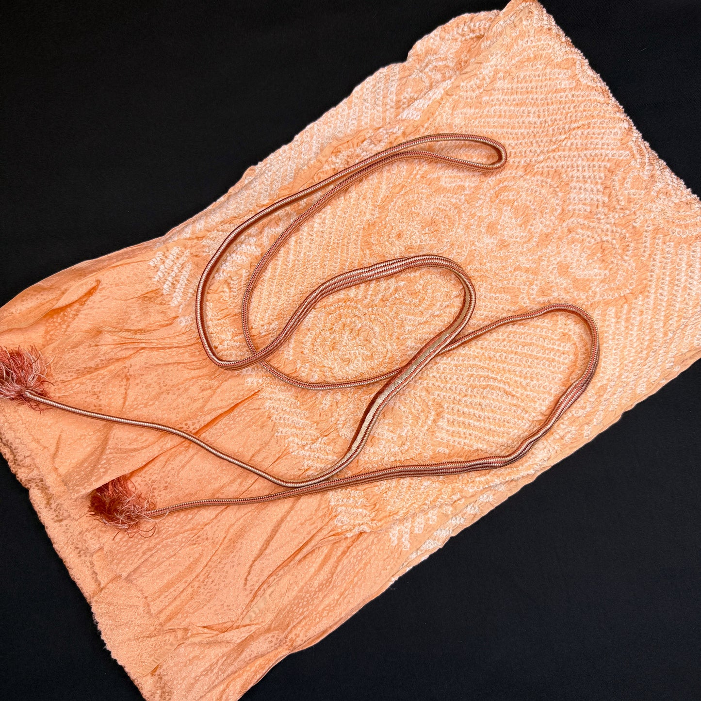 "Plum Blossom Peach" Obiage Obijime Set