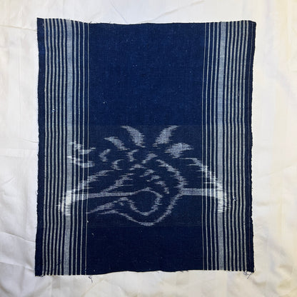 "Single Crane" Vintage Indigo Fabric